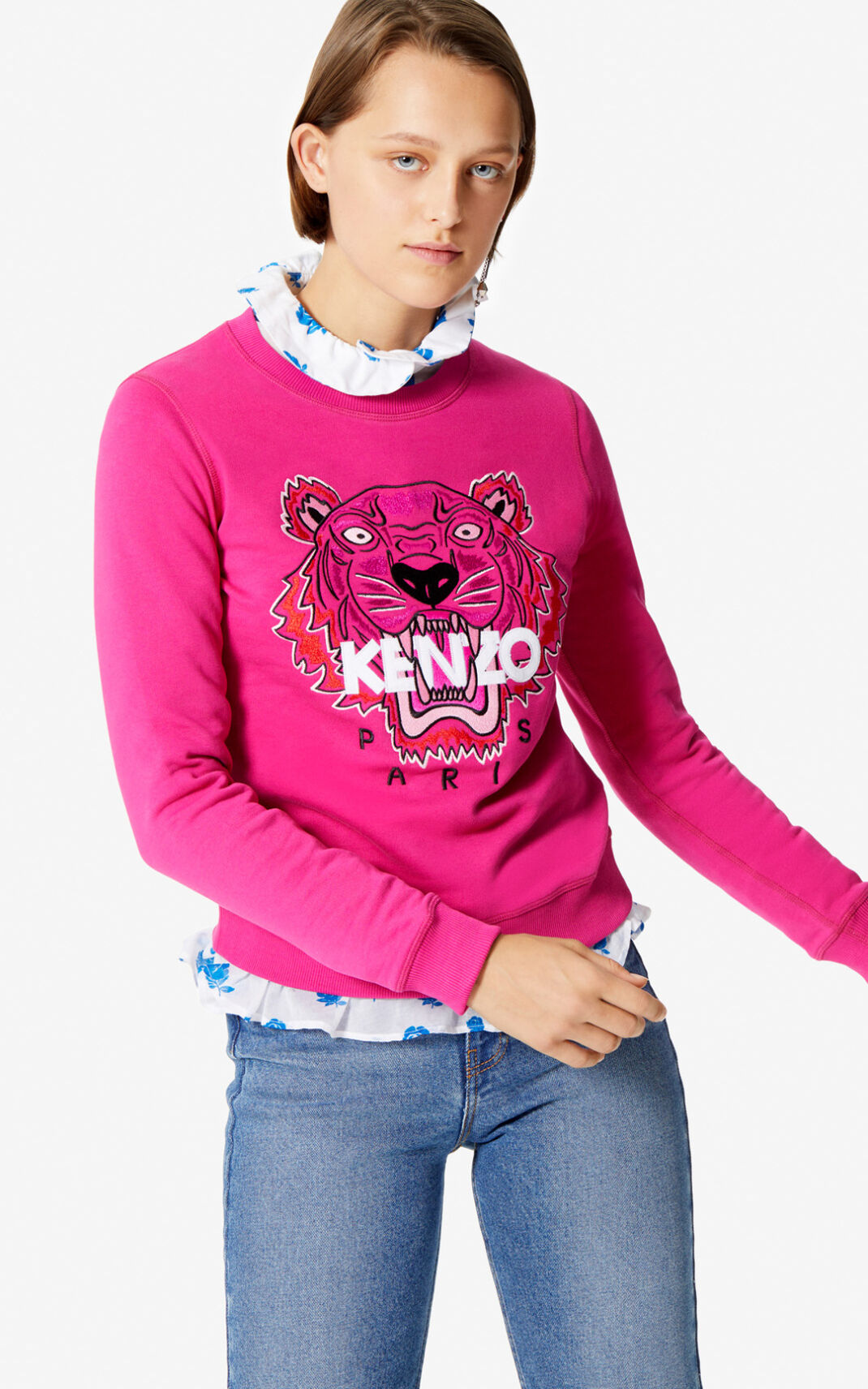 Billiga Kenzo Kenzo Sport monogram fleece Sweatshirt Dam MorkBla